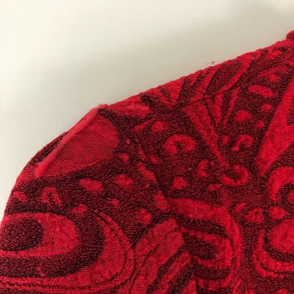 London Times Red Lace Dress Bodycon Cocktail Sheath 3/4 Sleeve Size 4 Petite - Picture 6 of 9